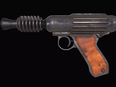 Ray gun Low-poly 3D model