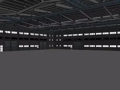 Exhibition hall warehouse interior 3D model