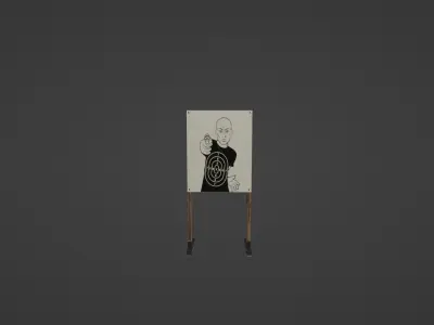 Target Set Low-poly 3D model