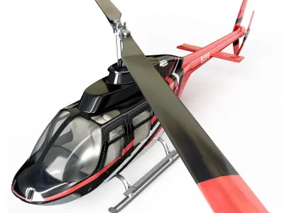 helicopter bell206 3D model