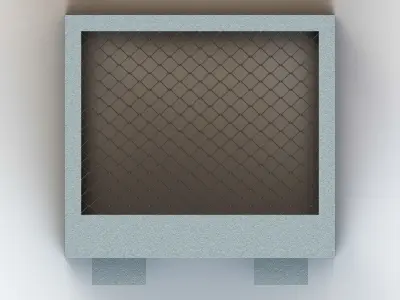 Chain Link Metal Container Free 3D model