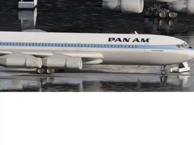 1970s Boeing 707 and 747 3D model