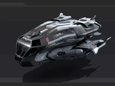 SF STALKER Spaceship Low-poly 3D model