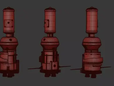 Satelite three different rockets 3D model