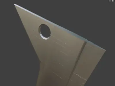 Sword Cleaver Low-poly 3D model
