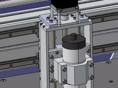 Three-axis engraving machine Low-poly 3D model