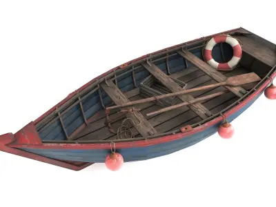 Old Fishing Boat 3D model