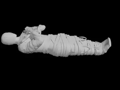 Mummy statue Low-poly 3D model