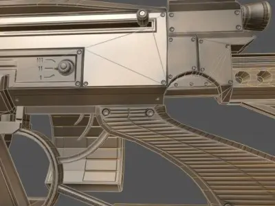 Futuristic Weapon Concept Low-Poly Free low-poly 3D model