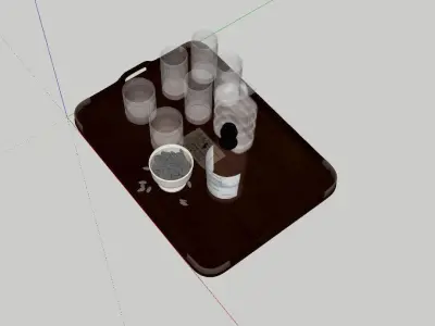 Restaurant and Bar set Free 3D model