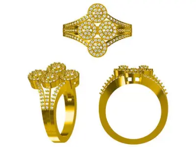 JCD format Antique engagement rings metal file for making 3D print model