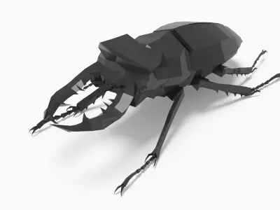 Bug low poly beetle Low-poly 3D model