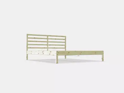 TARVA Bed frame 4 Low-poly 3D model