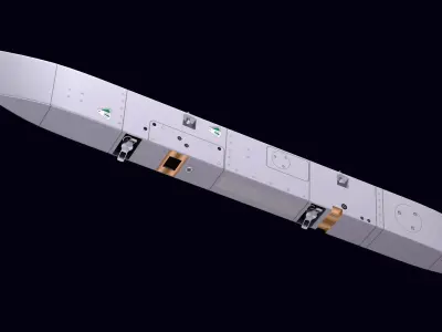 Ventral Pylon for Meteor Missile 3D model