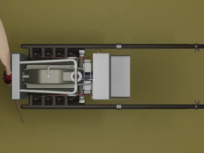 Hispano-Suiza-8 Engine 3D model