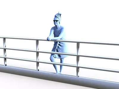 Figure Agi Railing for ship model 3D print model