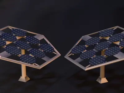 Solar Panel Low-poly 3D model purchase