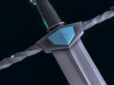 Free Lowpoly Sword PBR Free low-poly 3D model