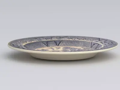 Antique and vintage plate v1 3D model