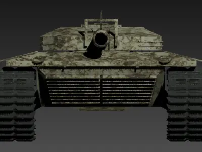 Tank 3D Model camouflaged 3D model