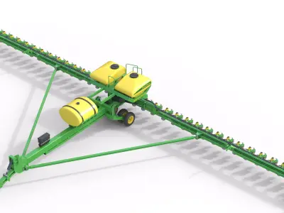 John Deere 36 Row Planter Low-poly 3D model