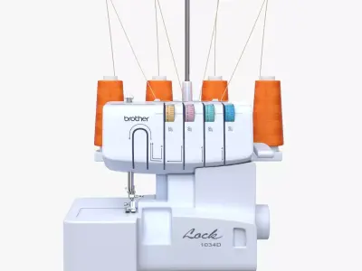 Brother Serger 1034D Heavy-Duty Metal Frame Overlock Machine 3D model