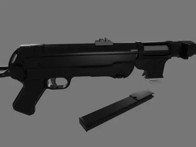 Submachine Gun 3D model buy