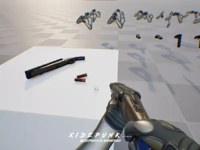 First Person Sawed-Off Shotgun Animations 3D model
