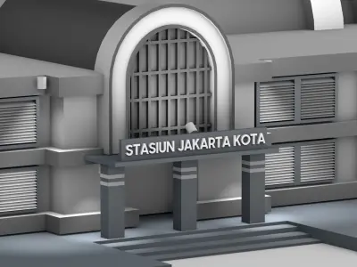 STASIUN JAKARTA KOTA 3D model
