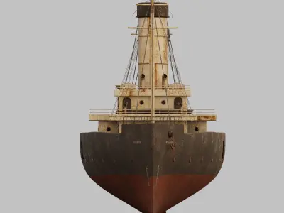 Passenger Ship Lowpoly Low-poly 3D model