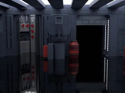 Set 3 - Docking bay Command Office 1-12 scale Blackseries 3D print model