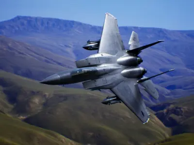 Jet Fighter F-15c Eagle Low-poly 3D model