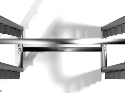 Exercise Storage Barbell Rack 3D model