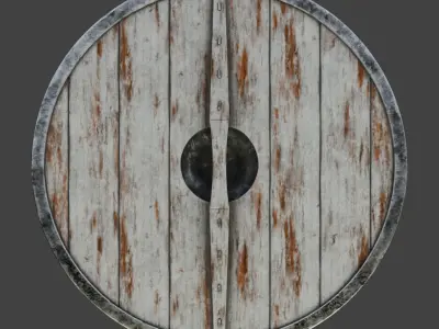 Viking Shield Low-poly 3D model get