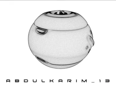 spheric robotic grenade 3D model