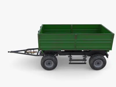 Agro trailer V7 Low-poly 3D model