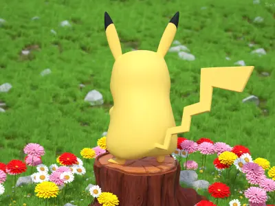 Anime Character Pikachu Angry 3D model