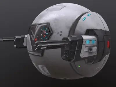 scifi drone Low-poly 3D model buy