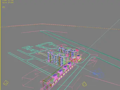 Architecture residential building 3D model purchase
