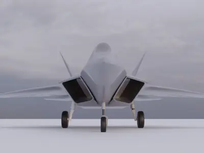 F22 Raptor Low-poly 3D model