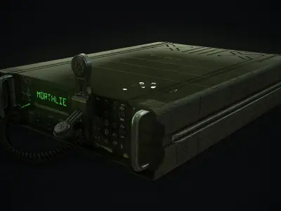 Millitary Radio Game Ready High Poly 3D Model  3D model