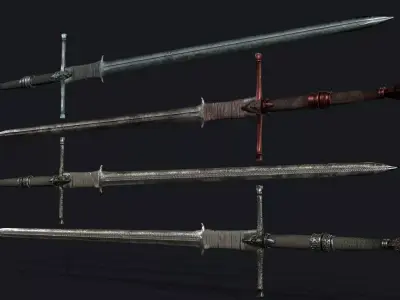 Dark Knight Longsword 2 Low-poly 3D model