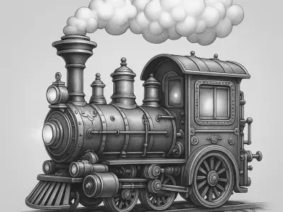 Royal Steam Express - Steampunk Fantasy Locomotive 3D print model