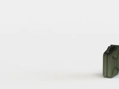Canister military case Low-poly 3D model