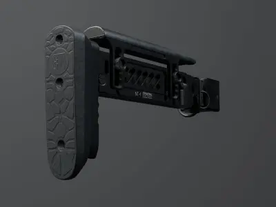 ZenitCo Pt1 Stock and  1913 Adapter 3D model