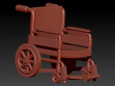 Wheel Chair Pendant Charm Bracelet Jewelry 3D print model