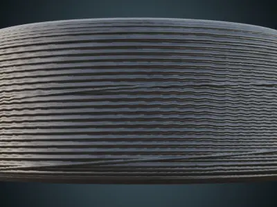 Steel Wire Rope 1A Low-poly 3D model