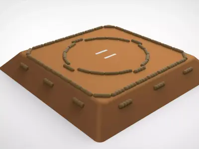 sumo wrestling ring 3D model