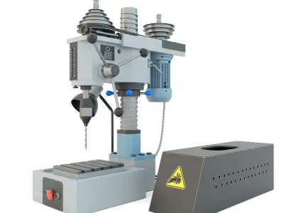 Machine tool desktop drilling press vertical 2M112 3D model