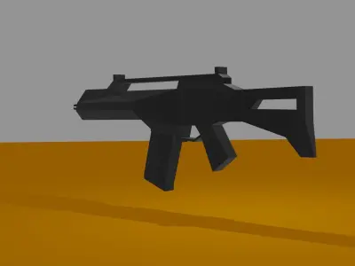 Heckler and Koch G36C Riffle tactical wargaming Low-poly 3D model